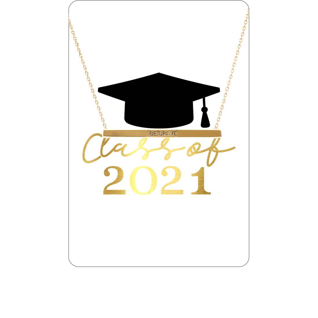 Be Brave Class of 2021 Keepsake Necklace Card